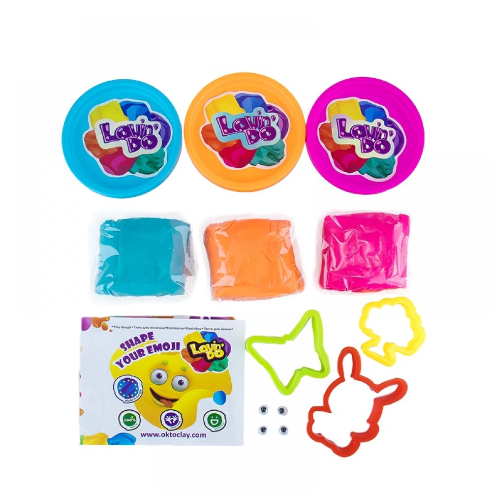 Creative set Play dough set - Neon 3 cups  