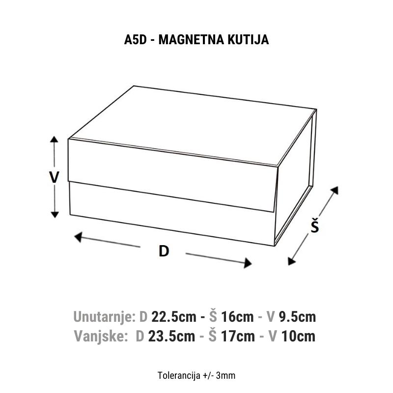 Magnetna poklon kutija - Biserno zlatna