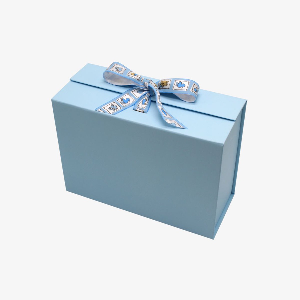 Magnetna Poklon Kutija - Baby plava + Natale svijetloplava vrpca