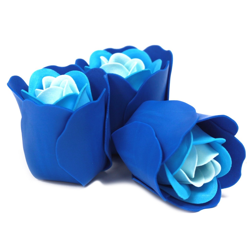 Set of 3 Soap Flowers in heart box