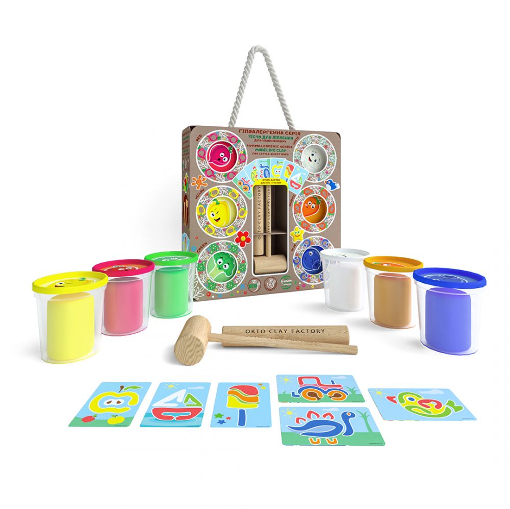  Creative set Play dough set - ECO Series with wooden tools 