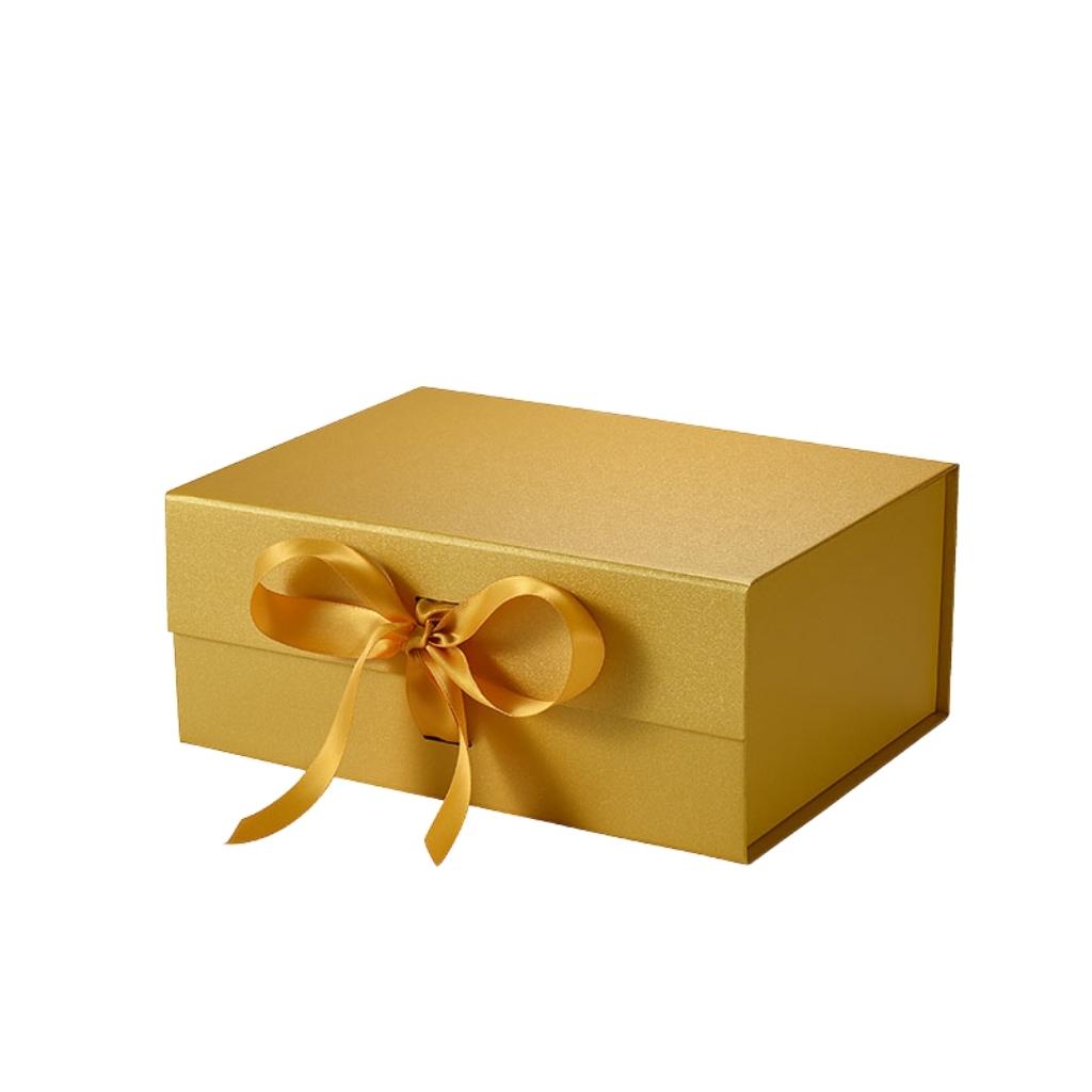 Magnetna poklon kutija - Biserno zlatna
