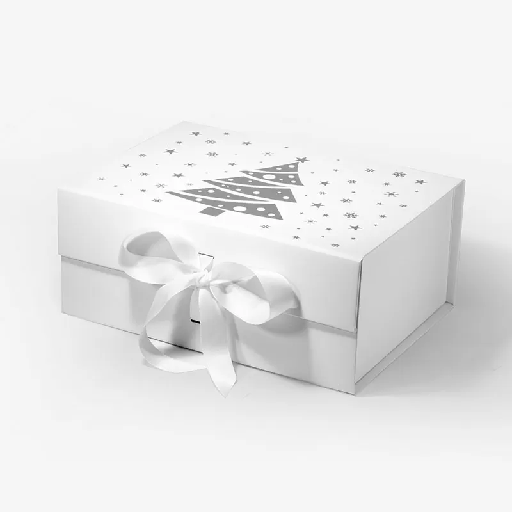 [FB1511XMAS] Božićna kutija sa vrpcom - Bijela